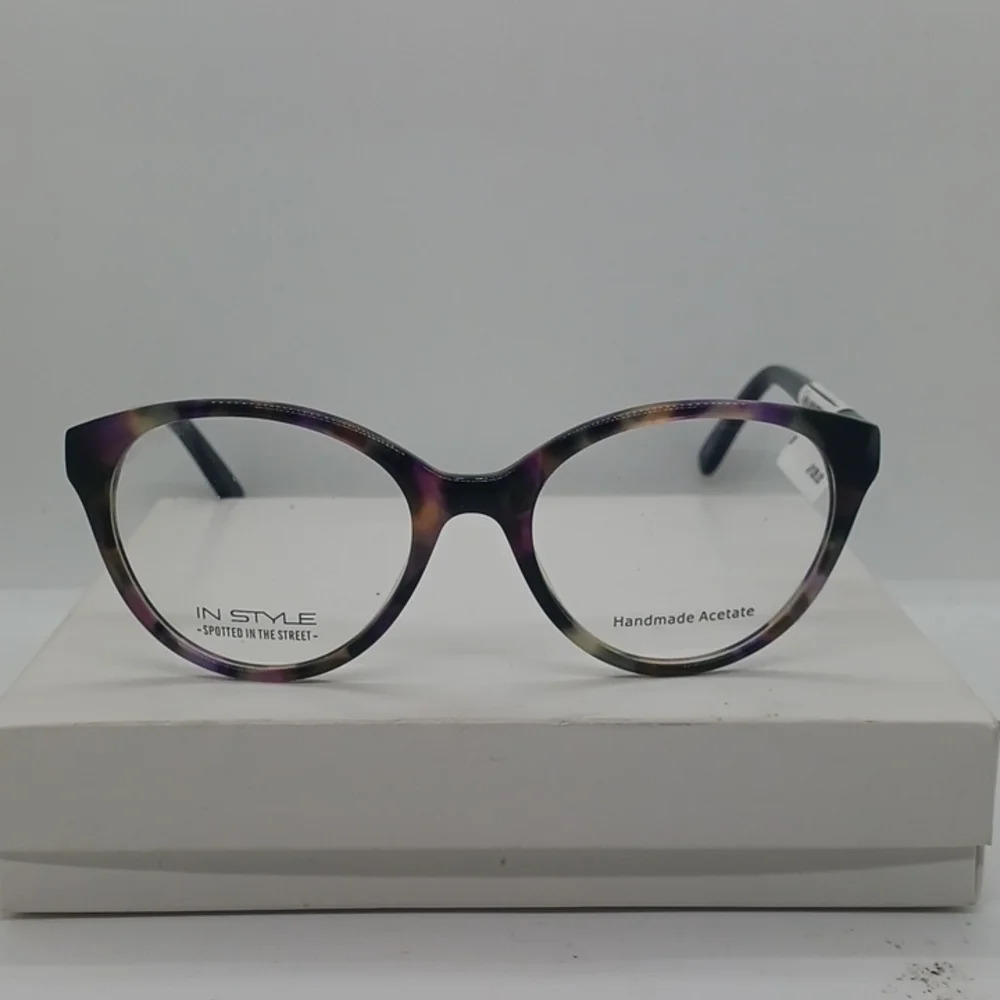 NWT WOMEN'S IN STYLE EYEGLASS FRAMES ISDF02 PURPLE BLACK